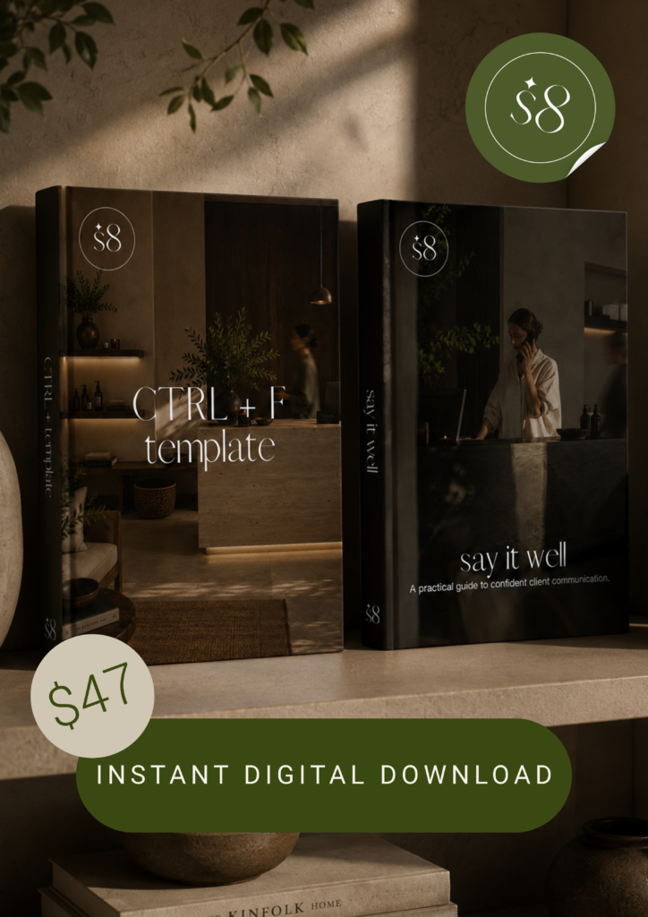 Say it well communication guide and Ctrl+F template mockup with $47 instant digital download badge